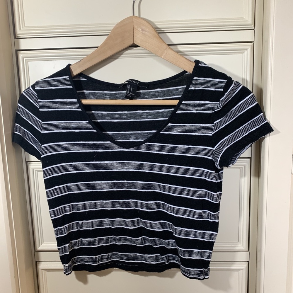 Forever 21 Striped Crop Top